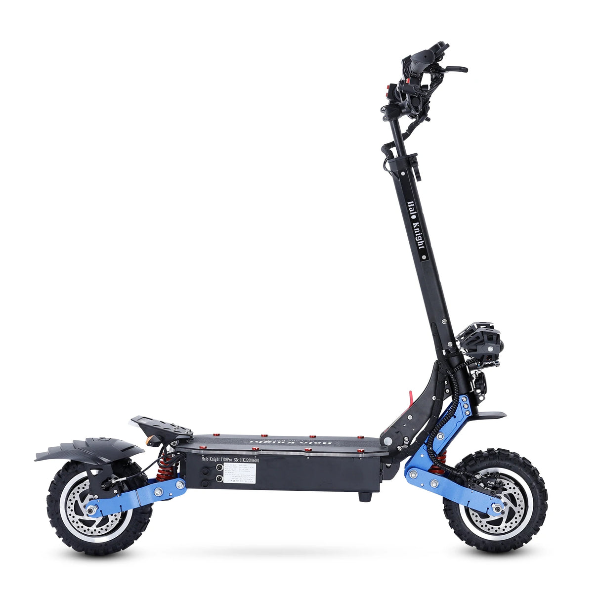 Halo Knight T108Pro - Patinete eléctrico para adultos (60 V, 6000 W, 38,4 Ah, todoterreno, 95 km/h, plegable, potente)