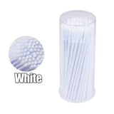 Lot de 100 micro-brosses professionnelles jetables pour extensions de cils, pour maquillage, mascara, pinceaux de maquillage