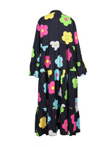 Plus Size New for Summer 2024 Women's Long Sleeve Floral Dress V-Neck Button Long Dress Long Sleeve Button Down Dress - Lootquake