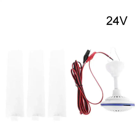 12V 24V Household Mute Ceiling Canopy Fan Hanging Camping Tent Hanger Fan for Outdoor Hiking Barbecue Home Dormitory Bed - Lootquake