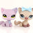 Mini 2pcs Lot Pet Shop Dogs and Cats Collectable With Accessories Best Gift For Kids Toy - Lootquake