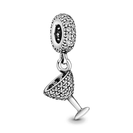 925 Sterling Silver Coffee Red Wine Coffee Glass Maker champagne Charm bead Fit Original Pendant Bracelet DIY Jewelry For Women - Lootquake
