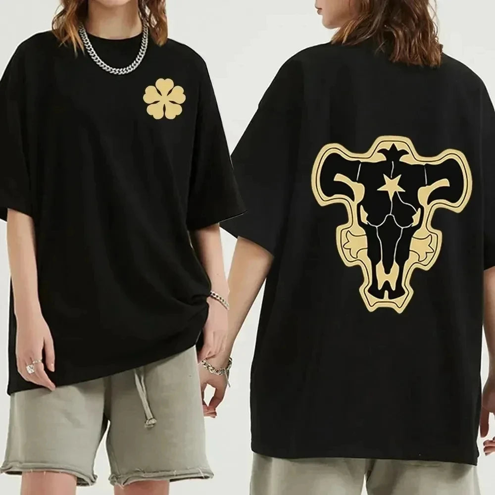 Anime Black Clover Men's and Women's T-Shirt Fashion Printed Cotton Shirt Oversized Short Sleeve T-Shirt Street Hip Hop Clothing - Lootquake