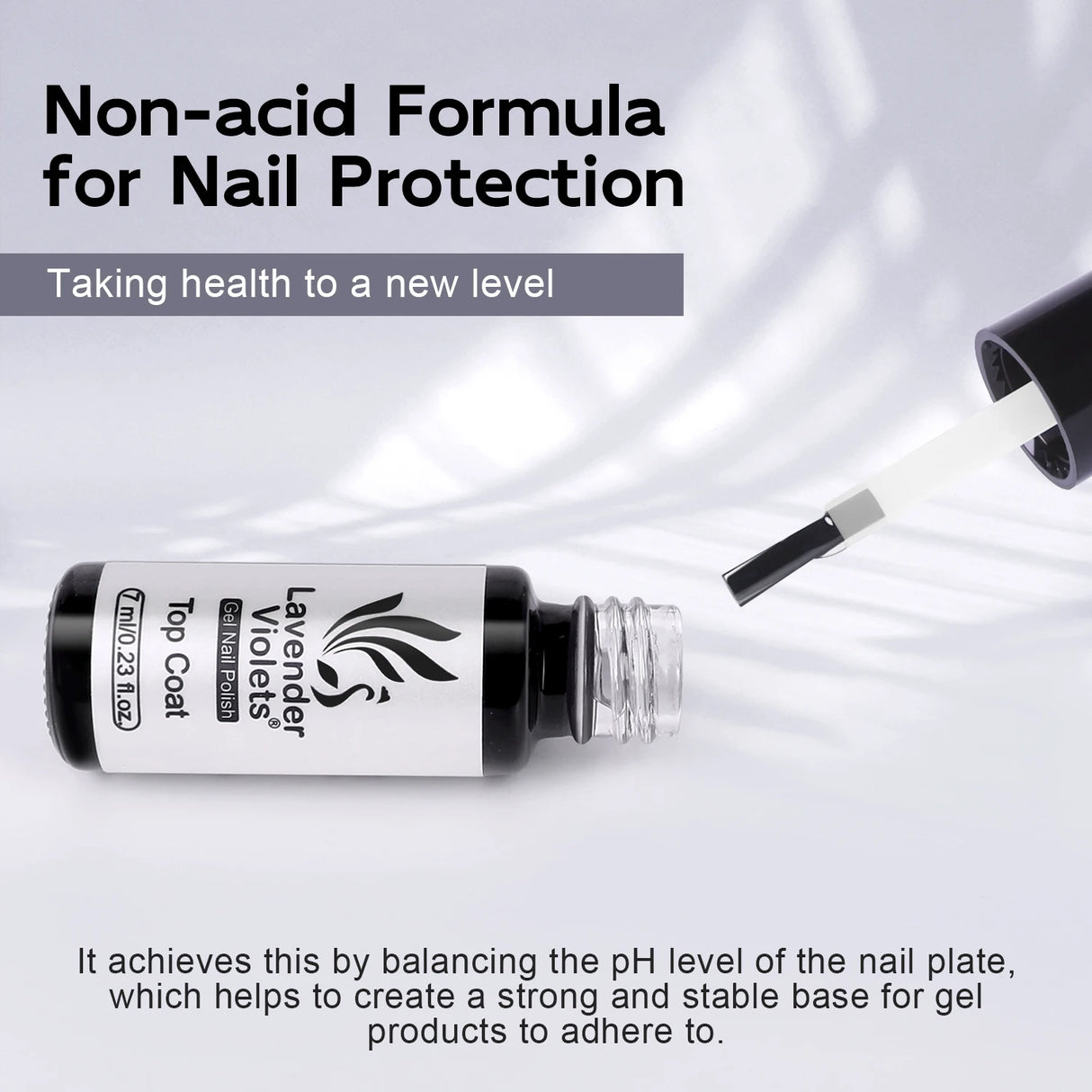 7ml No Wipe Glossy Top Coat, High Glossy Shine Effect Soak Off Gel Nail Polish Long Lasting for Salon Home DIY Manicure Nail Art