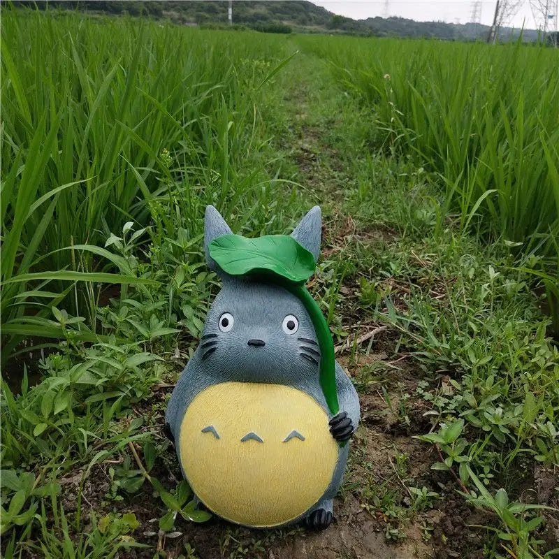 Large Garden Statue Cartoon Anime Totoroed Sculpture Creative Kawaii Miyazakis Hayaos Totoros Resin Figurines Garden Home Decor