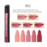 5 In 1 Lipstick Strip Matte Velvet High Color Rendering Lipstick Pen Long Lasting Waterproof Cosmetics Makeup Lipstick Set Gifts