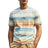 Mens Work Shirts Mens T-Shirts Tops Gifts Mens Womens Everyday Stripe Print Short Sleeve Crew Neck T-Shirt Tops Gym Tops - Lootquake