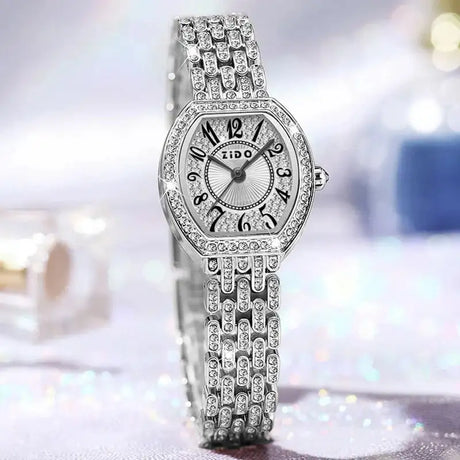 UTHAI L95 Women's Watch Light luxury Retro Barrel Shaped Digital Diamond inlaid Waterproof Ladies Fashion Quartz Clock Watches - Lootquake