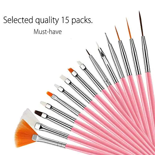 YIKOOLIN 20pcs Nail Art Brush Set UV Gel Polish Pen Acrylic Nail Design Kit DIY Painting Tools for Nail Artistry