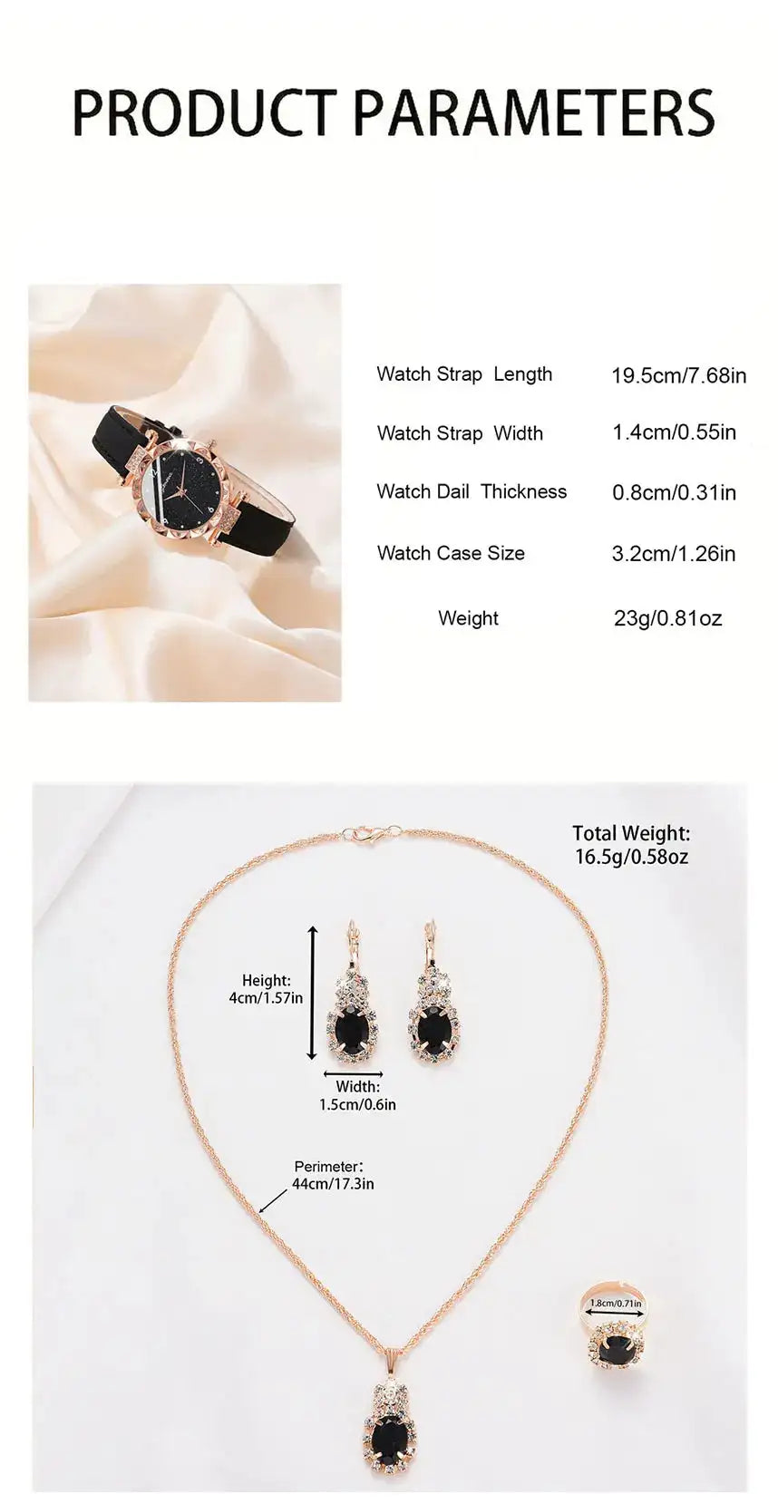 Womens Watches 5Pcs Set Luxury Rhinestone Women Fashion Elegant Wristwatch Quartz Watch For Girl WristWatch Bracelet Gift - Lootquake