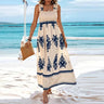 Vestido de verano para mujer, informal, sin mangas, corte A, largo, bohemio, informal, sin mangas, 2024