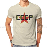 Russian USSR CCCP Creative TShirt for Men Over The Red Star  Round Neck Pure Cotton T Shirt Birthday Gifts Streetwear - Lootquake