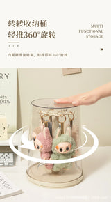 Labubu Pendant Display Box Rotating Transparent Labubu Doll Handmade Storage Display Stand Decorat Ornaments Collection Gifts