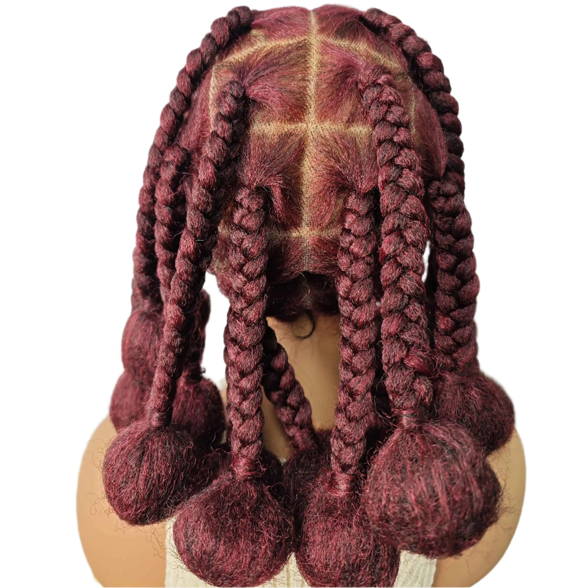 12 Inch Natural Color Synthetic Braided Wig | Transparent Lace Front Knotless Box Braids with Baby Hair for Black Women