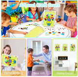 Kids DIY Craft Kit 3D Embossing Kit Photo Frame DIY Making Button Bouquet Boy Girls Interactive Handmade Educational Toy Gift