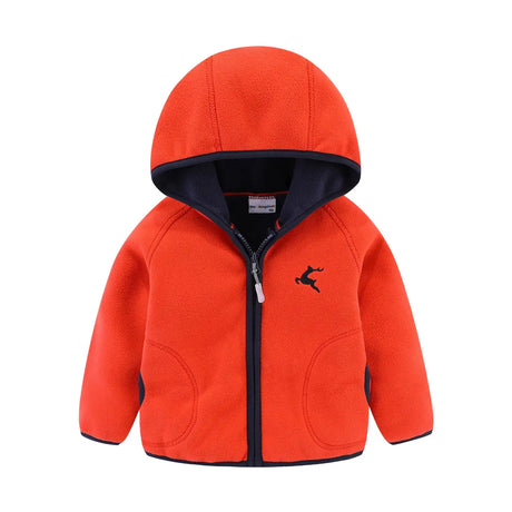 Mudkingdom Autumn Spring Girls Boys Hooded Fleece Jacket Windbreaker Zip up Reindeer Outerwear for Kids Clothes Children's Coat - Lootquake