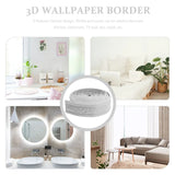 Lot de 2 rouleaux de papier peint autocollant 3D pour plinthes, décoration d'intérieur et de salon