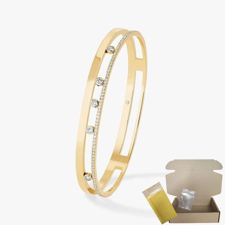 S925 sterling silver women's bracelet, classic MOVE/TWIN series, French diamond bracelet, holiday gift, high-quality jewelry - Lootquake
