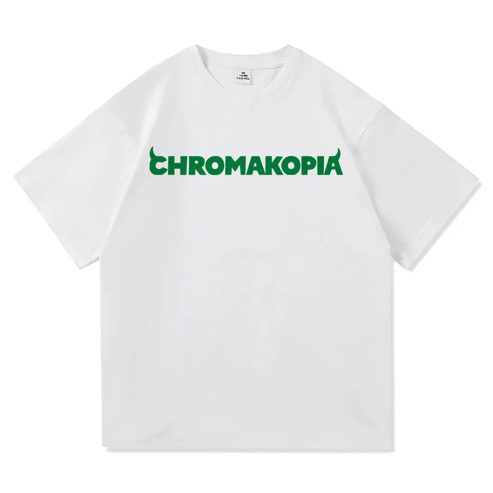 Men Women Tyler The Creator Chromakopia T Shirt Aesthetic Letter Print T-Shirt High Quality Cotton Round Neck Tees Shirts - Lootquake
