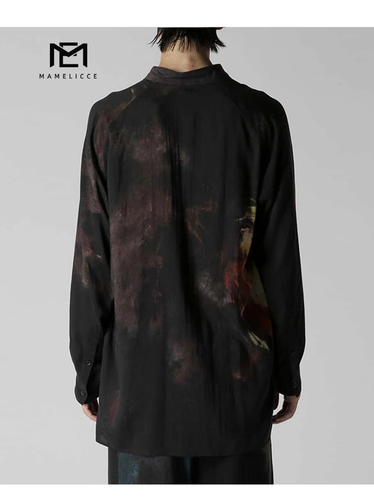 MAMELICCE mens designer clothes Oversized Hawaiian shirt long sleeve men's shirts korean popular clothes Men's shirts clothing - Lootquake
