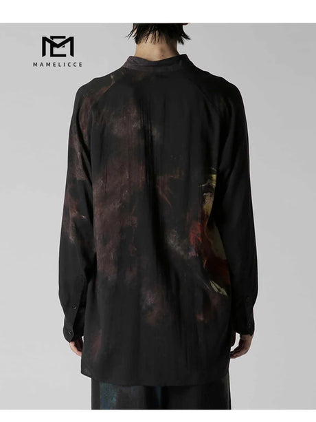 MAMELICCE mens designer clothes Oversized Hawaiian shirt long sleeve men's shirts korean popular clothes Men's shirts clothing - Lootquake