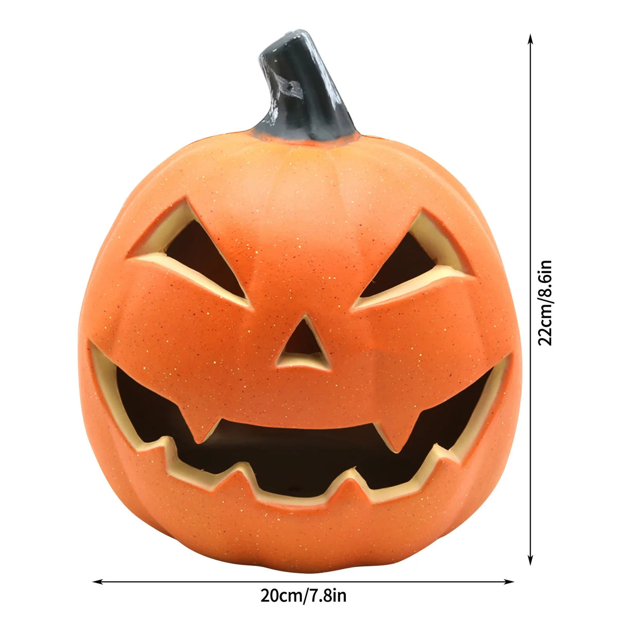 Halloween Hollowed-out Pumpkin Ornament Decor LED Scene Layout Tabletop Decoration Halloween Thanksgiving Gifts, No Battery