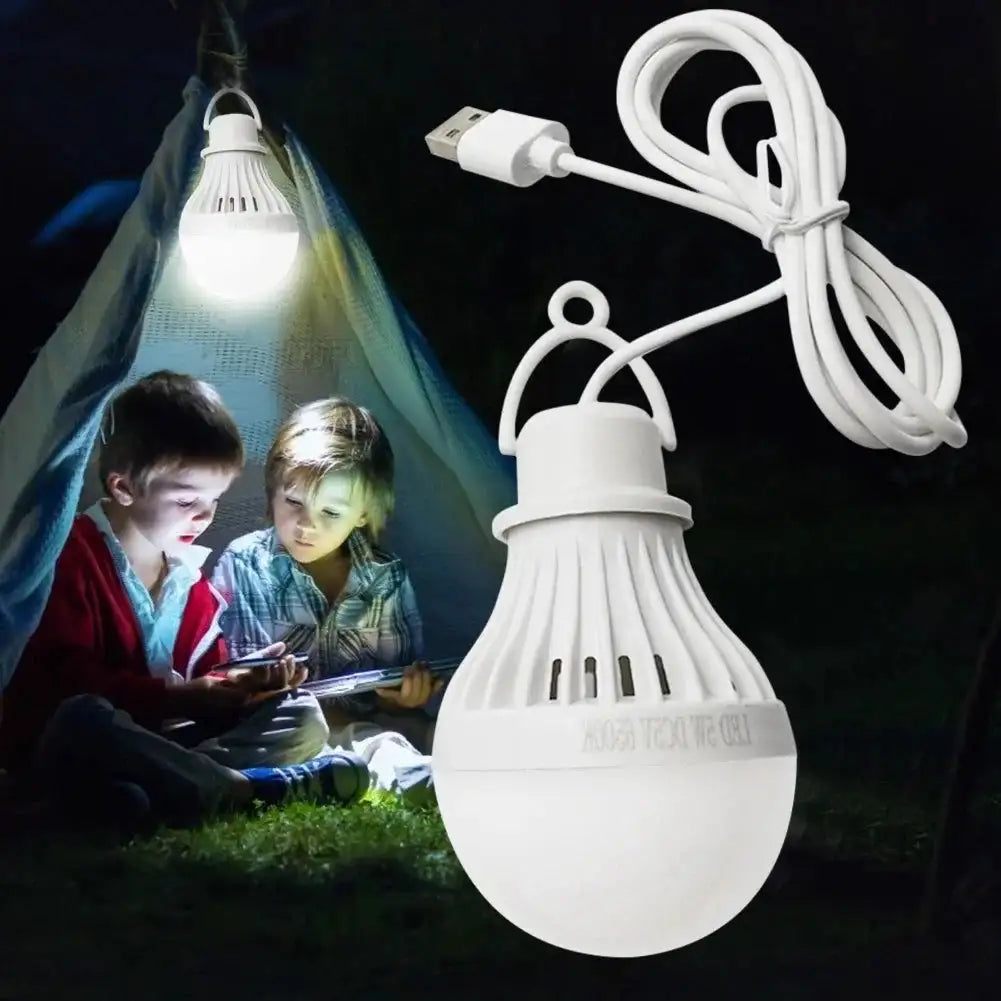USB Light Bulb LED Camping Light Bulb Portable Camping Lantern Hanging Cord Tent Light for Camping Emergency Truck Fishing Boat - Lootquake