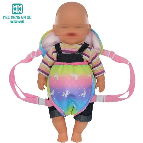 For 15-18 Inch American Doll Toys Newborn Doll Fashion Backpack, Safety Seat, Blanket, Sleeping Bag, Gift for Girls - Lootquake