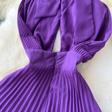 SINGREINY Sexy Halter Pleated Dress Women Summer Hollow Out Cross Lace Up Zipper Design Sleeveless Backless Elegant Long Dress - Lootquake