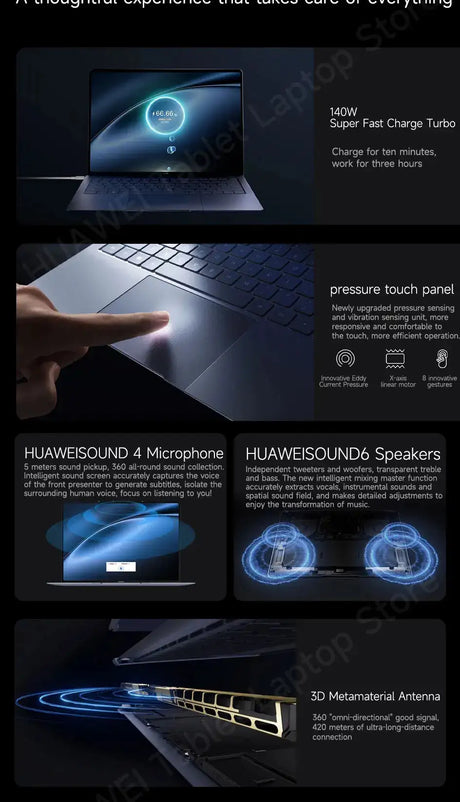 HUAWEI MateBook X Pro 2024  Laptop Inter Core Ultra9 185H/Ultra7 155H 32/16GB 2/1TB Netbook 14.2inch 3.1k Touchscreen 120Hz OLED - Lootquake