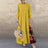 Women's Fashion Casual Loose Big Swing Half Sleeve Long Dress Floral Holiday Maxi Dress Plus Size Vestidos Longos Robe - Lootquake