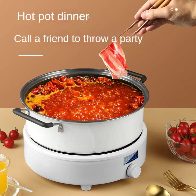 Cocina de inducción eléctrica, caldera, placa de cocción salteada impermeable, olla caliente inteligente, estufa, quemador de cocina, máquina de cocina