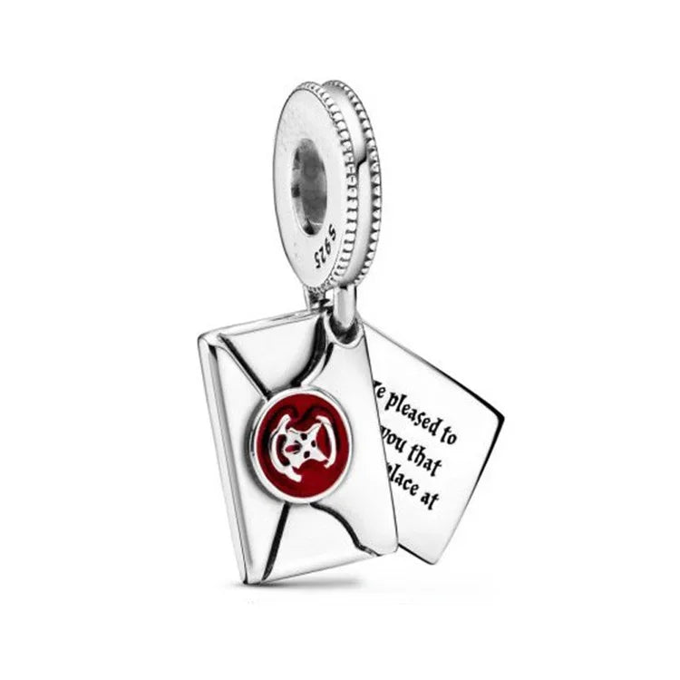 MINISO Charms de plata de ley 925 para pulseras originales de Harry Potter de 3 mm, colgantes para mujer, joyería DIY, regalos