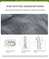 ASTA GEAR Yun Chuan double-sided silicon-coated double A pyramid 15D nylon rodless camping hiking outdoor tent - Lootquake