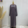 Plain Abaya Muslim Long Dress Women Balloon Sleeve Casual Islamic Clothing Dubai Turkish Modesty Kaftan Ramadan Eid - Lootquake