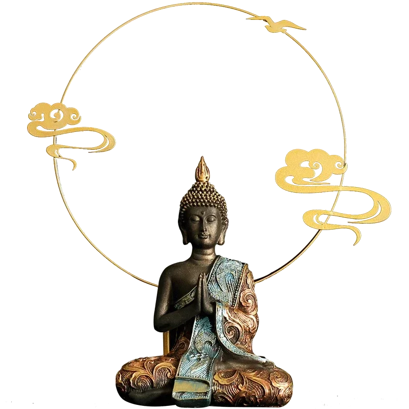 Estatua grande de Buda de Tailandia, escultura de Buda de resina verde hecha a mano, budismo hindú, fengshui, figura de meditación, decoración del hogar