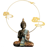 Estatua grande de Buda de Tailandia, escultura de Buda de resina verde hecha a mano, budismo hindú, fengshui, figura de meditación, decoración del hogar