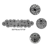 Halloween Decoration Lace Spider Web Skeleton Skull Tablecloth Black Fireplace Mantel Scarf Event Party Decoration Supplies