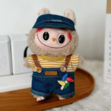 Jolie veste pour poupée Labubu de 17 cm, mini-poupée, vêtements, accessoires, sweat-shirt, jupe, salopette, jouets pour enfants, cadeau d'anniversaire