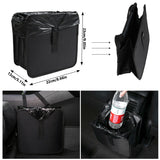 Large Capacity Car Trash Can with Adjustable Strap 6.5L Waterproof Foldable Car Trash Organizer Bin Hanging Portable Car Dustbin