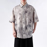 M-5XL Plus Size Men Chinese Traditional Short Sleeve Tang Kung Fu Uniform Men's Summer Streetwear Bamboo Printed Shirt for Mens - Lootquake