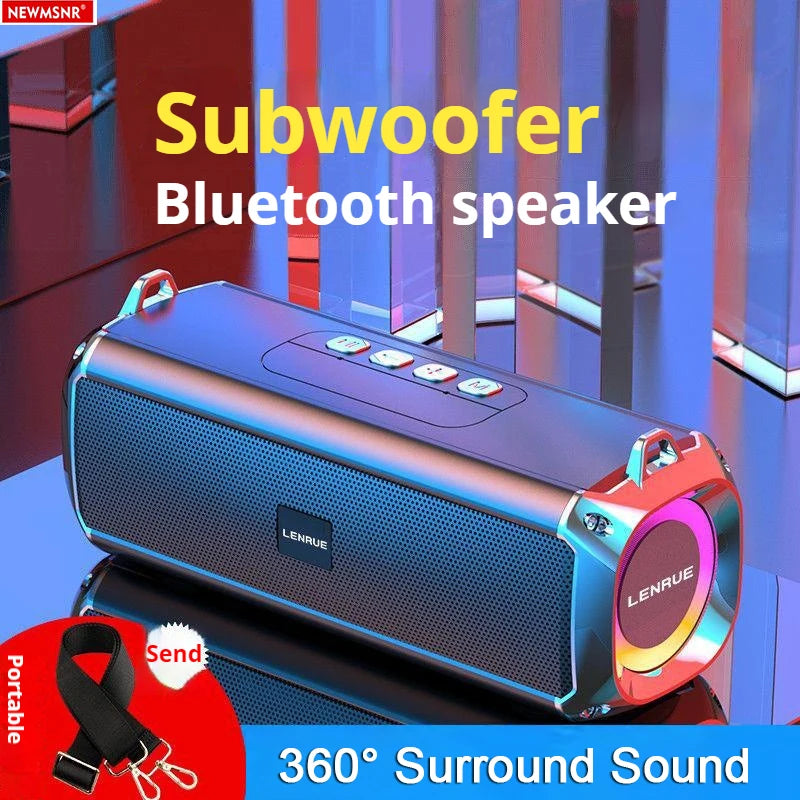Altavoz Bluetooth portátil estéreo envolvente de 20 W con graves impactantes y luz colorida, subwoofer inalámbrico resistente al agua, boombox para karaoke en casa