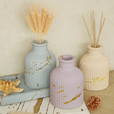 Abstract Human Sculpture Vase Silicone Aromatherapy Stick Container Plaster Mold Dried Flower Striped Vase Concrete Molds