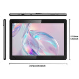 Relndoo Android 14 Tablet 10.1 Inch, 12GB(6+6 Expanded) RAM+128GB ROM, Dual Cameras, BT5.0, WIFI, IPS Display Screen, Type-C