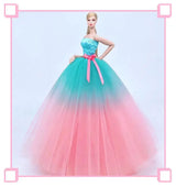 Vestido de novia elegante para muñeca Barbie, ropa de princesa para BJD 1/6, vestido largo, accesorios.