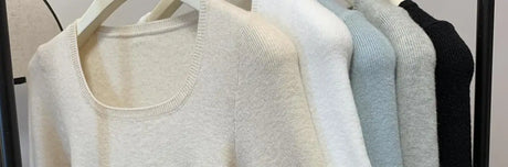 2025 New Long-sleeved Sweaters for Women Slim-fitting Square-neck Bottoming Shirts for Autumn Winter High-end Low-neck Tops - Lootquake