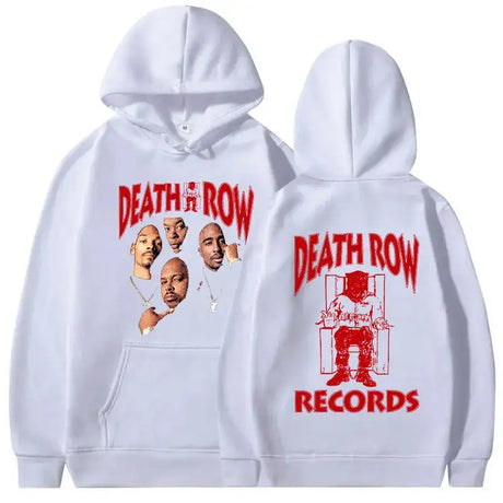 Death Row Records Hoodie Men Women High Quality Aesthetic Hoodies Pullover 90s Vintage Hip Hop Sweatshirts Harajuku Streetwear - Lootquake