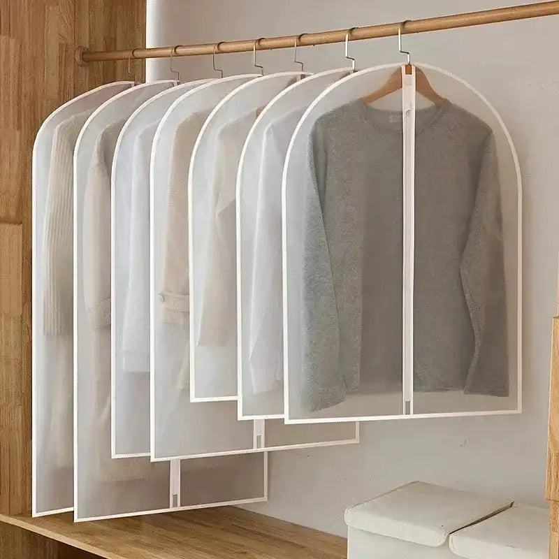 Dustproof Clothes Dust Cover Long Dress Suit Coat Dust Cover Closet Case Garment Storage Bag Clothes Wardrobes Hanging Organizer - Lootquake