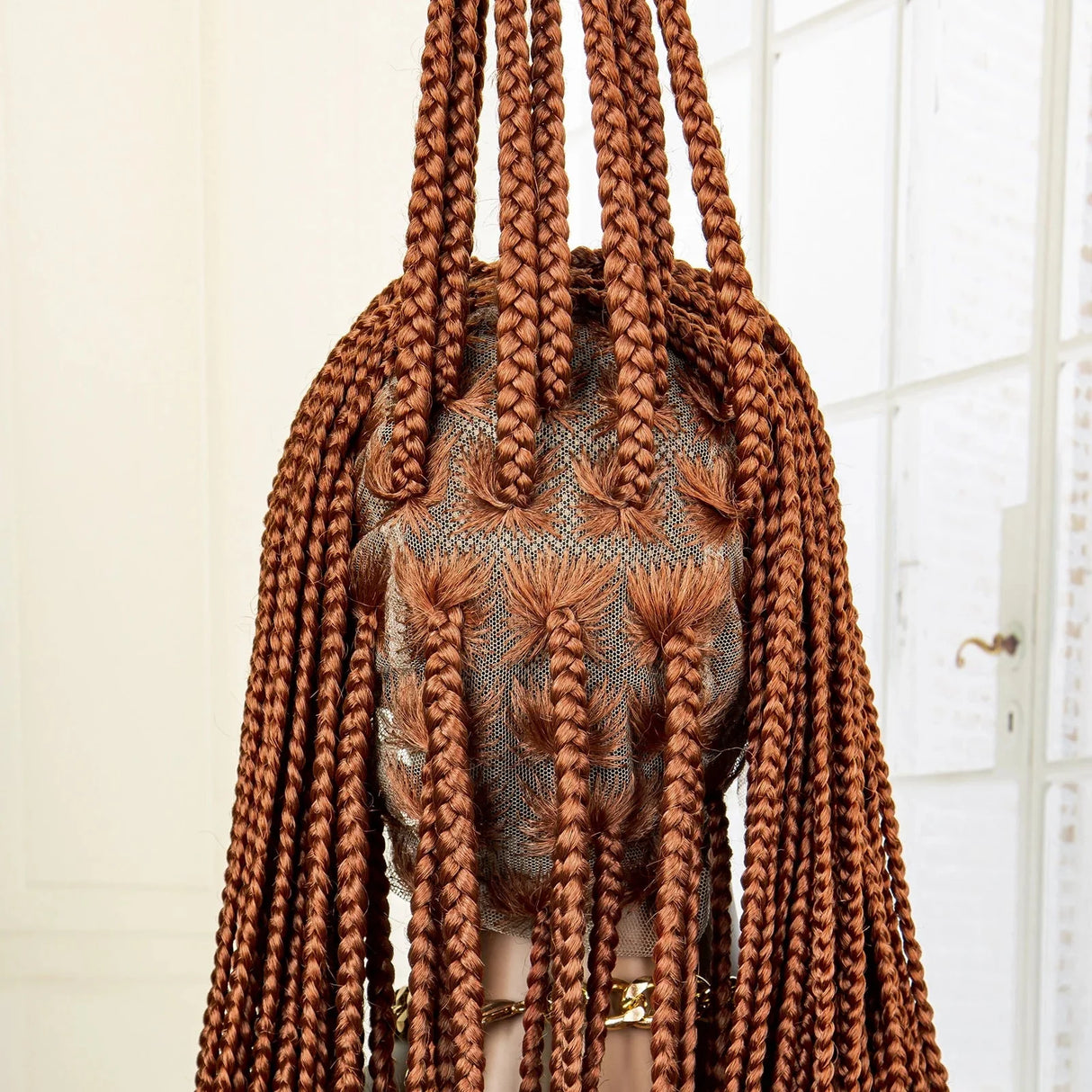 350# Blonde HD Full Lace Braided Wig | Knotless Box Cornrows | Crochet Braids | Synthetic Braids for Black Women
