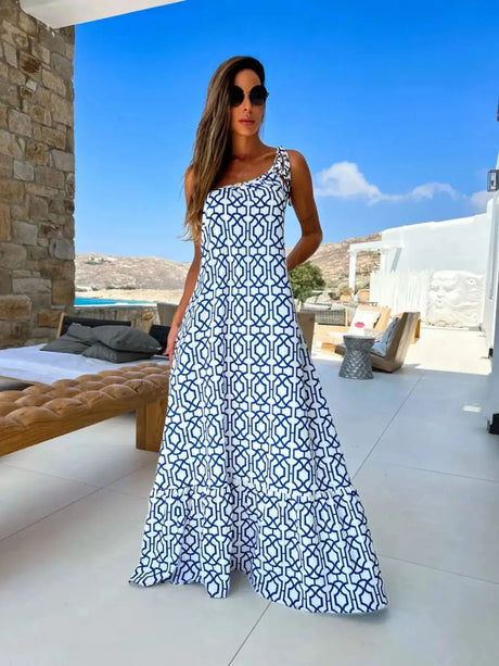 Sexy 3D Flower Long Dress Women 2024 Summer Semi-sheer Party Dresses Elegant Slim One Shoulder Maxi Vestidos Holiday Beach Robe - Lootquake